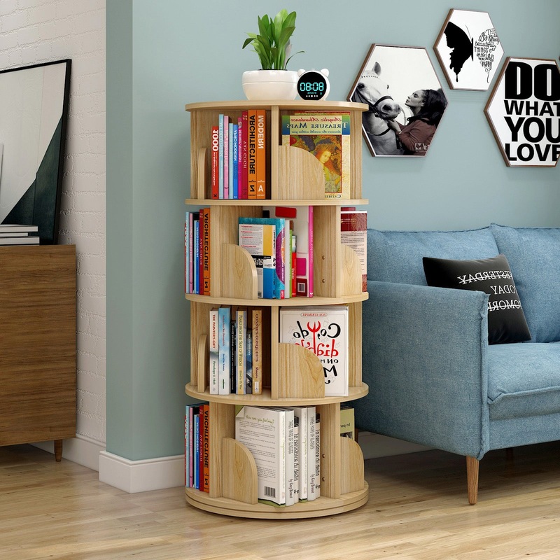 Buy Sanctuary 360-degree Rotating 4 Tier Display Shelf Bookcase ...