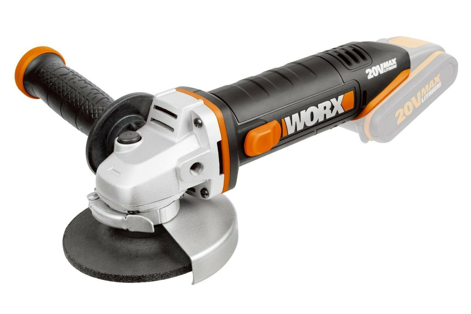 WORX 20V Cordless 115mm Angle Grinder Skin (POWERSHARE Battery / Charger not incl.) - WX800.9