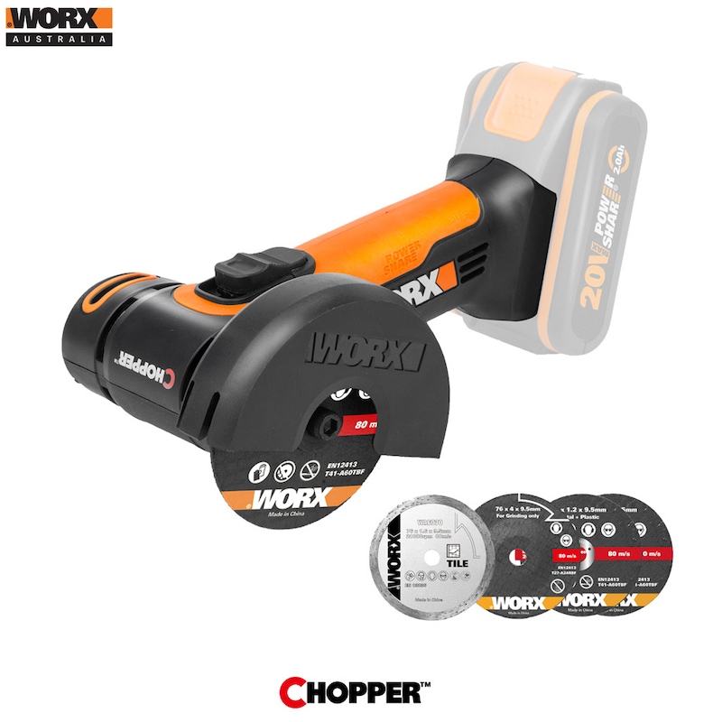 Buy WORX 20V CHOPPER Mini Grinder Skin (POWERSHARE Battery / Charger ...