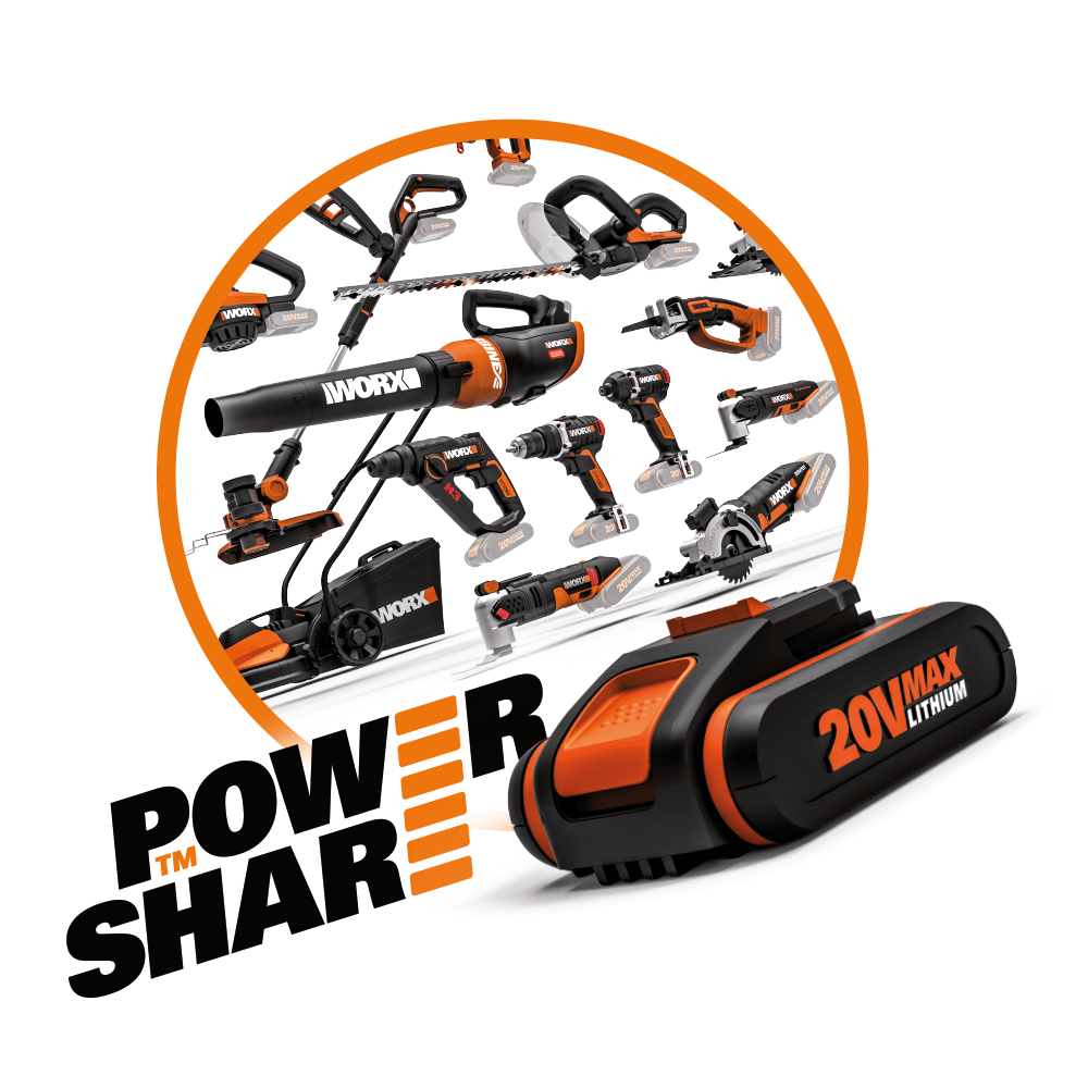 Buy WORX 20V Cordless 125mm Brushless Angle Grinder Skin