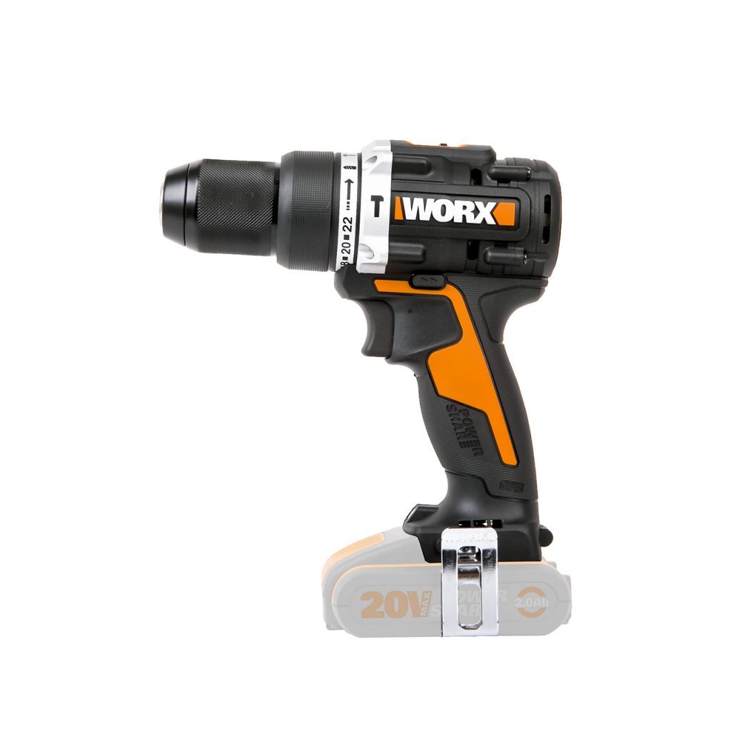 WORX 20V Cordless Brushless 13mm Hammer Drill Skin POWERSHARE Battery / Charger not