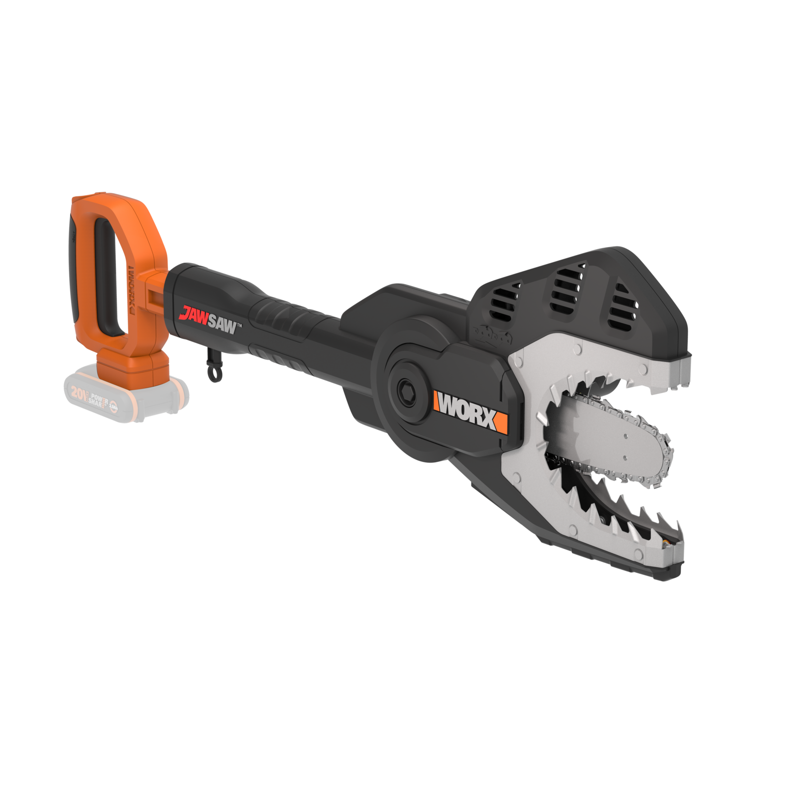 WORX 20V Cordless JAWSAW 15cm Chainsaw Skin (POWERSHARE Battery / Charger not incl.) - WG329E.9