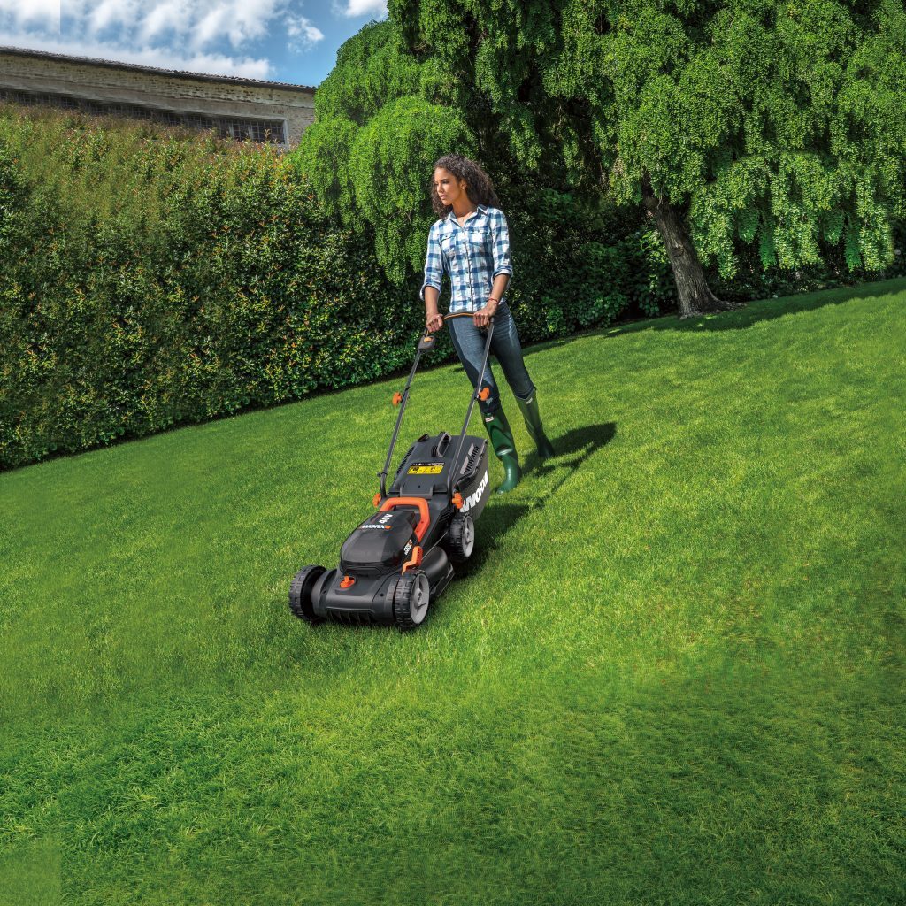 Buy WORX 40V 20V x 2 34cm Push Lawn Mower Kit w 2x POWERSHARE