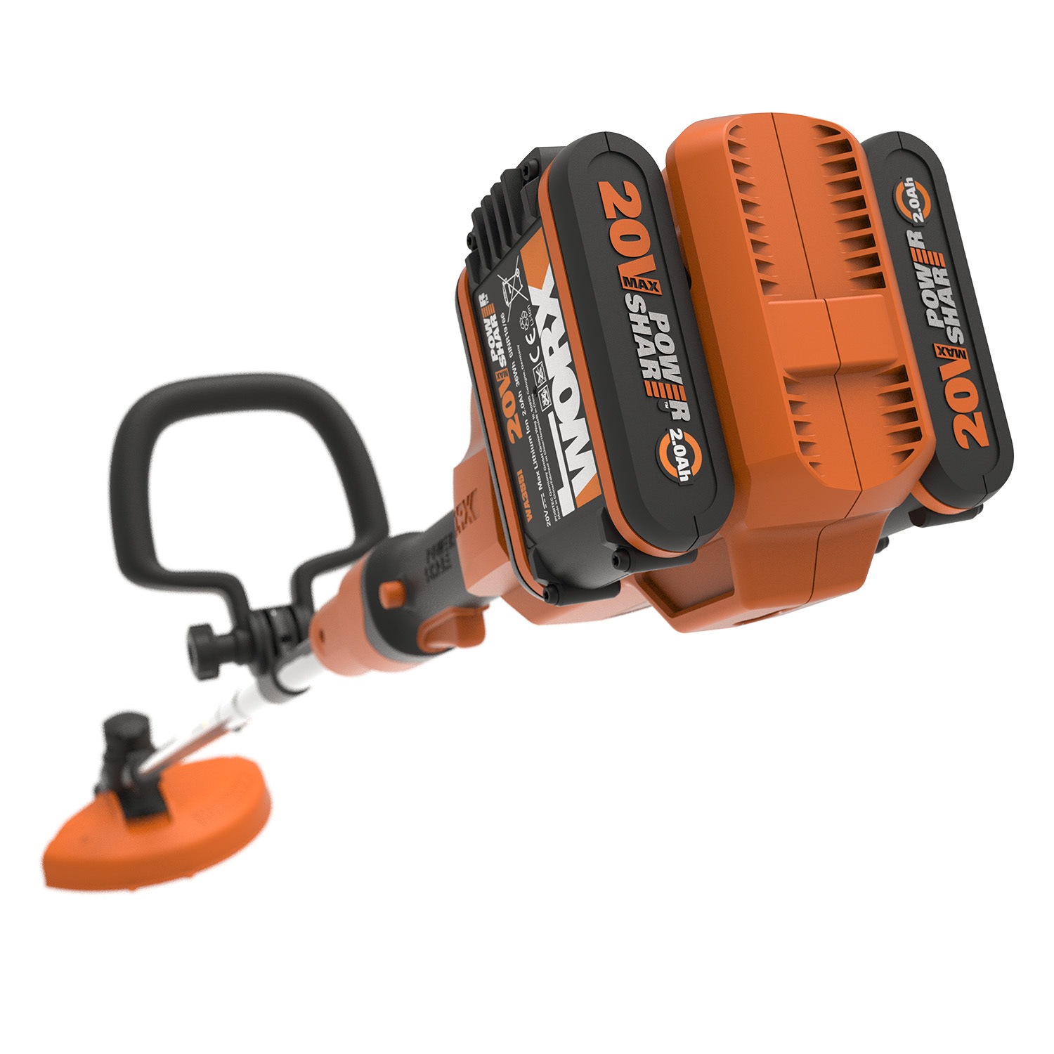 Buy WORX 40V Cordless 30cm Grass Trimmer w 2x POWERSHARE 2Ah