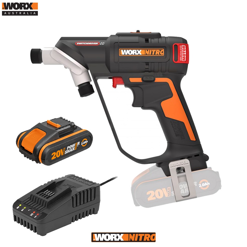 Buy WORX NITRO 20V Cordless Brushless 2-in-1 SWITCHDRIVER Drill ...