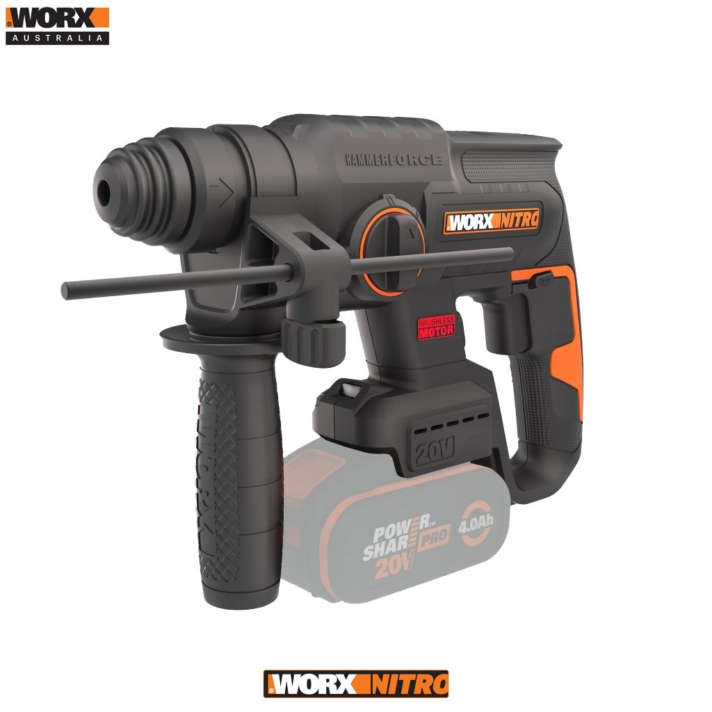 Buy WORX NITRO 20V Cordless Brushless 2J SDS Rotary Hammer Drill