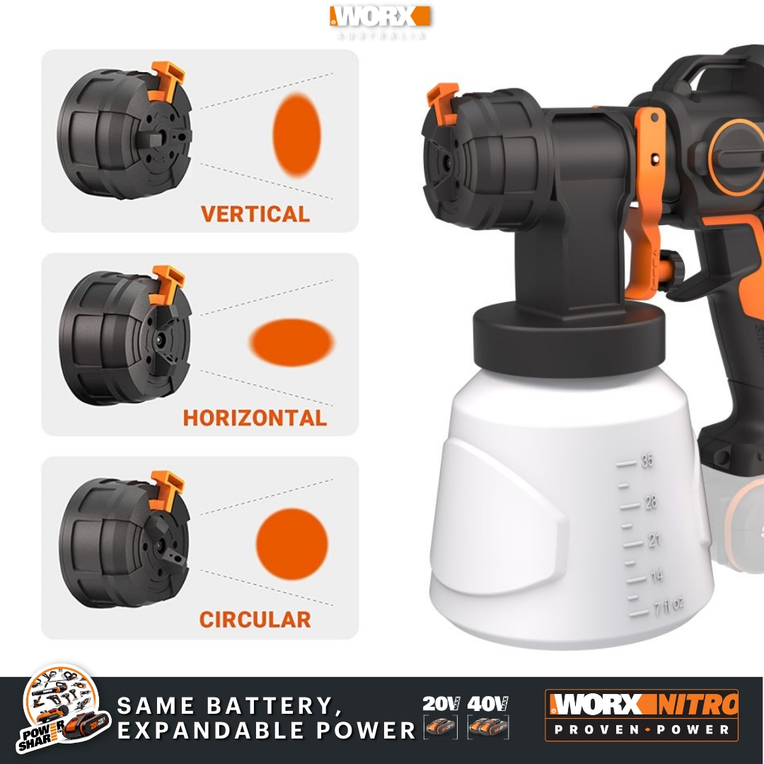 Buy WORX NITRO 20V Cordless Brushless HVLP Paint Sprayer Skin