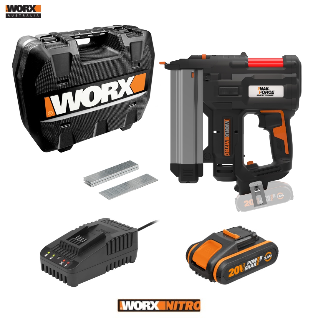 Buy WORX NITRO 20V Cordless Stapler Nailer Kit with POWERSHARE