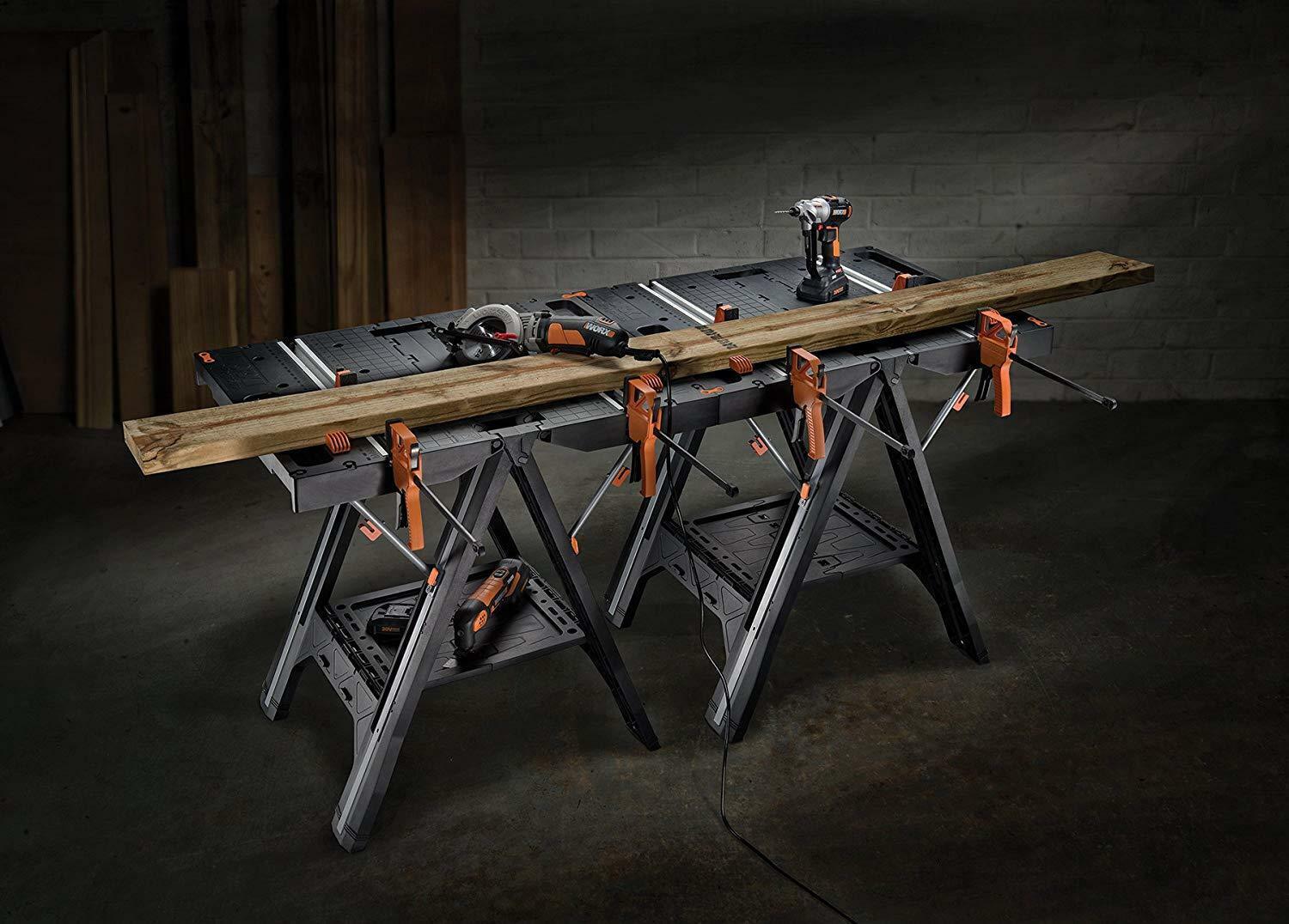 Buy WORX PEGASUS Multi Function Work Table Sawhorse w Quick