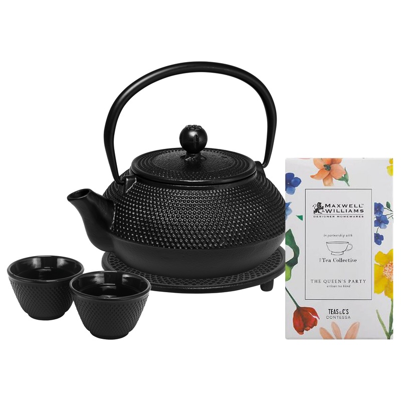 Buy Avanti 800ml Hobnail Cast Iron Teapot Set with White Tea MyDeal