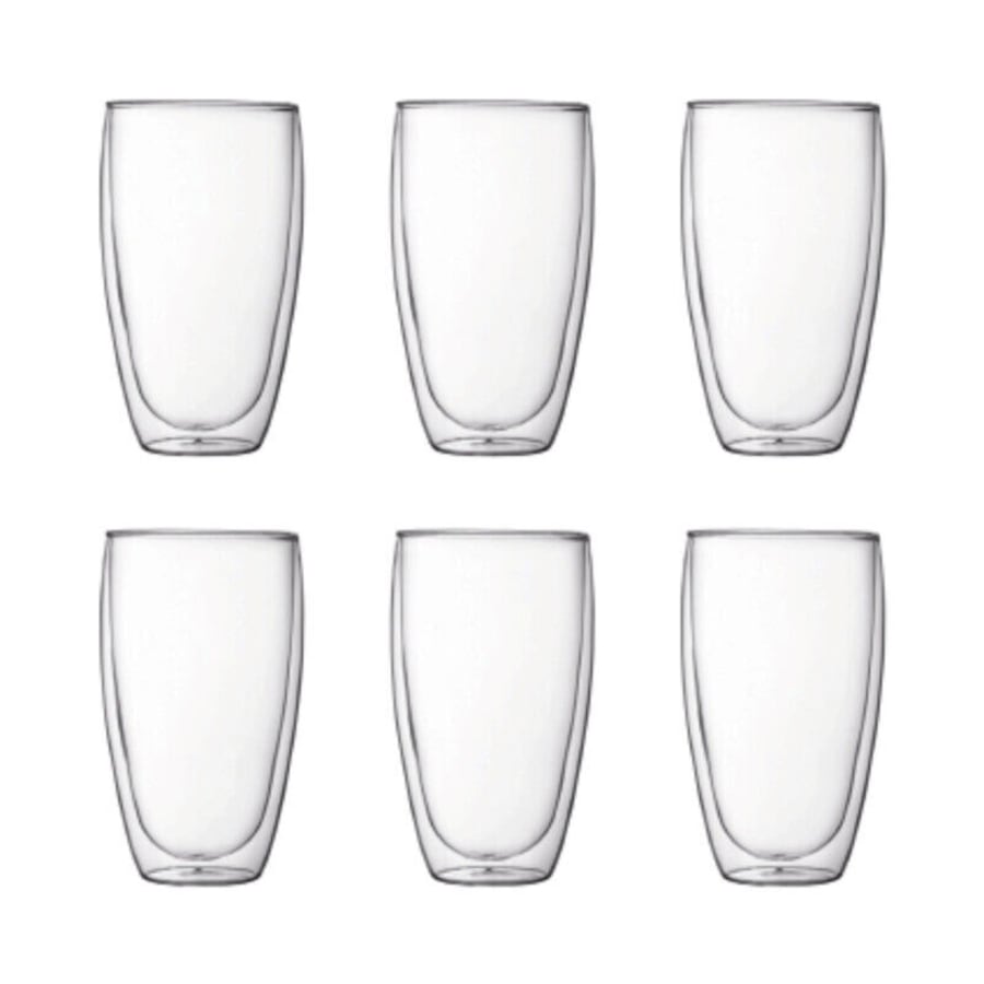 Bodum Pavina Double Wall 450ml Large Glass 6 Piece Set