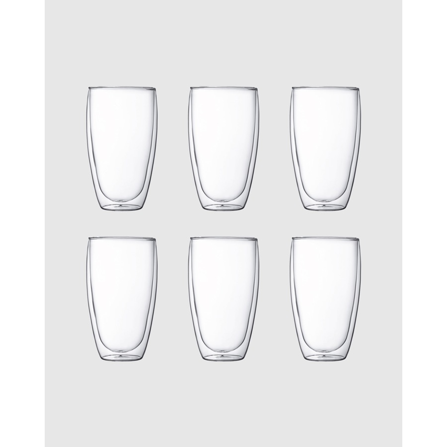 Bodum Pavina Double Wall 450ml Large Glass 6 Piece Set