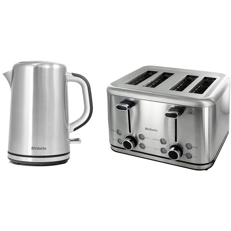 Buy Brabantia 1.7L Kettle and 4Slice Toaster Set Stainless Steel MyDeal
