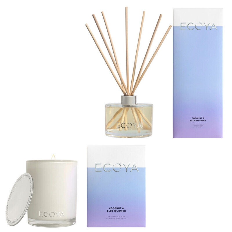 Buy Ecoya Coconut & Elderflower Candle and Diffuser SetMARE2307 MyDeal