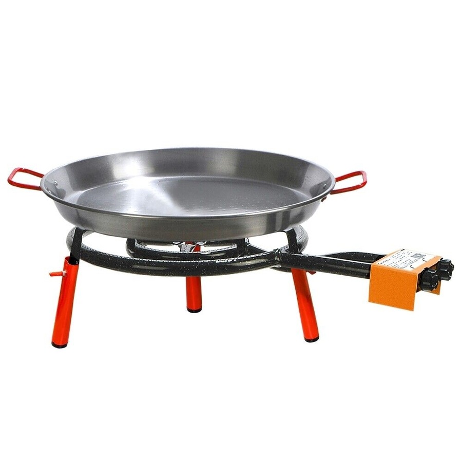 Garcima 46cm Valencia Paella Table Top Gas Burner Set - Carbon Steel