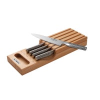 New Global TAKUMI 6pc Maple Magnetic Knife Block Set Knives 6 Piece  Japanese
