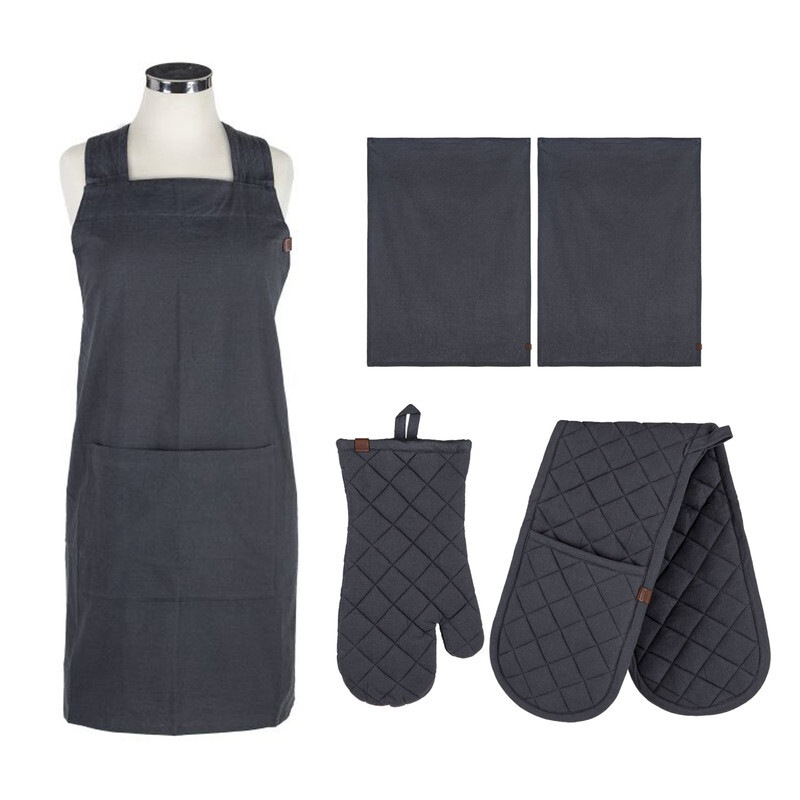 Buy Grand Designs Throsby Apron, Tea Towel and Oven Glove Set MyDeal