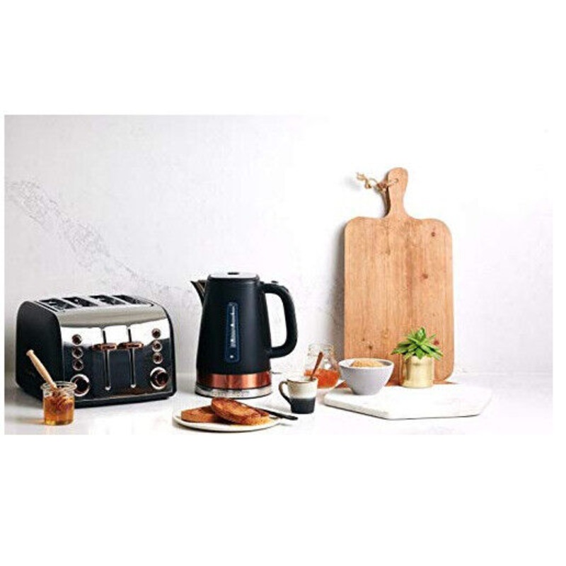 Buy Russell Hobbs Brooklyn 4 Slice Toaster Kettle Set Black/Copper