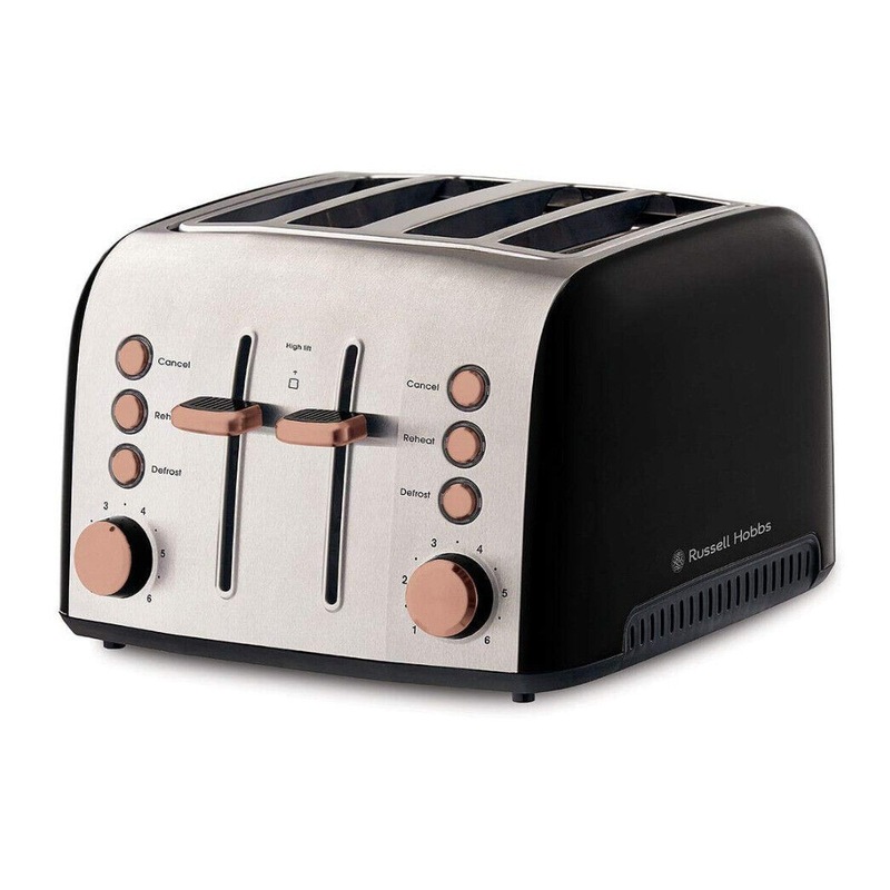 Buy Russell Hobbs Brooklyn 4 Slice Toaster Kettle Set Black/Copper
