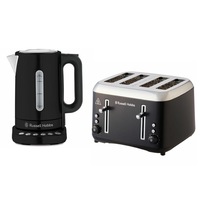 Russell Hobbs Addison Toaster & Kettle Set - Matte Black