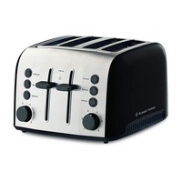 Russell Hobbs Brooklyn 4 Slice Toaster, Black - RHT94BLK