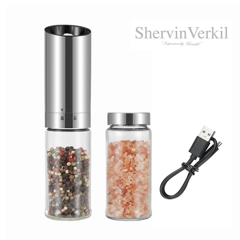 Shervin Verkil Salt and Pepper Gravity Electric Grinder Shaker Mills - SVGG01