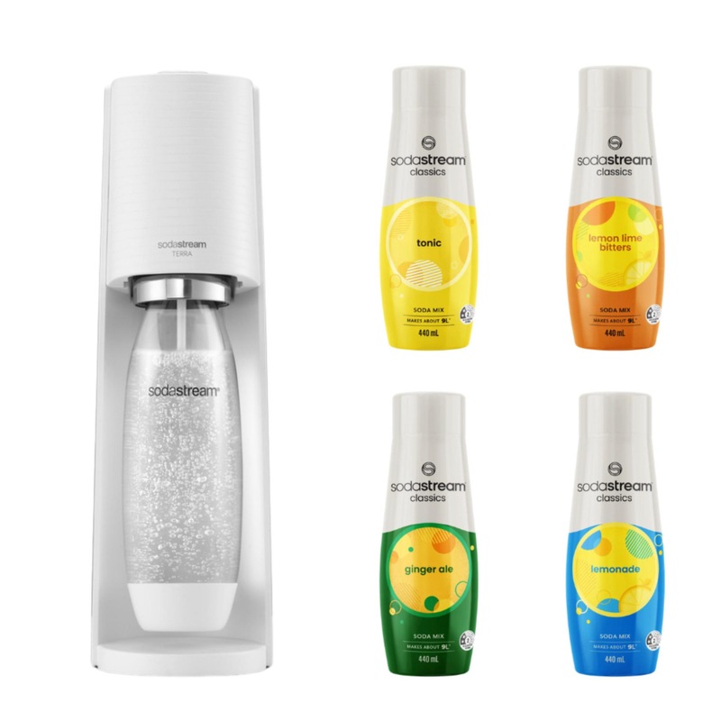 Buy SodaStream TERRA with Flavours White KBSSTERRAW MyDeal