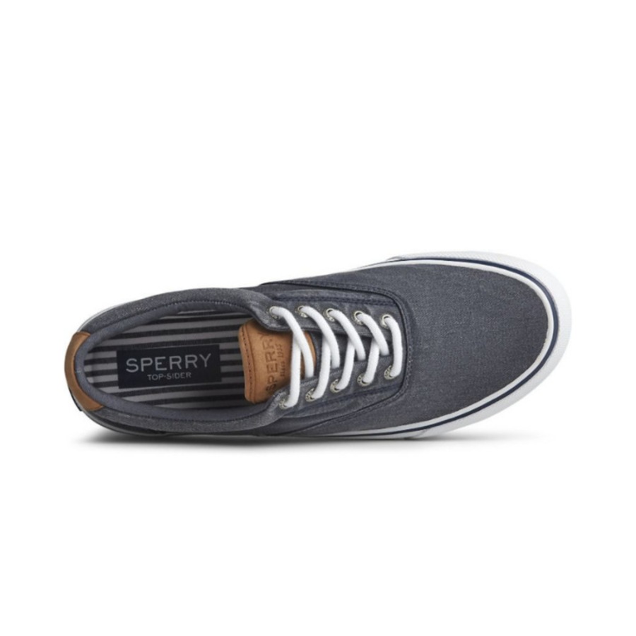 Sperry Men's Striper II Washed CVO Sneaker - Navy - Size 12