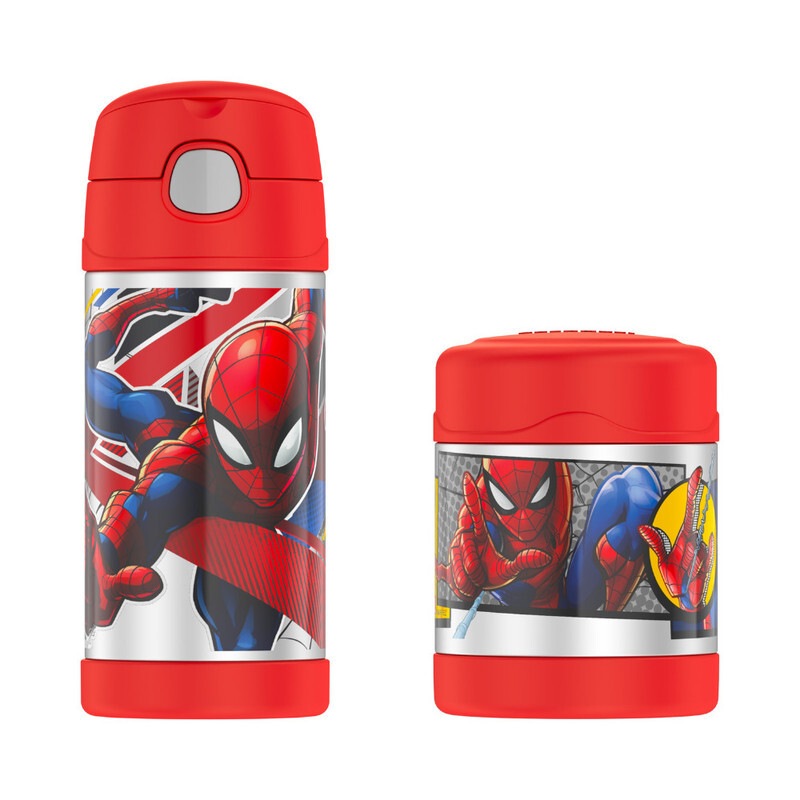 Buy Thermos FUNtainer Vacuum Insulated Food Jar & Drink Bottle Set Spiderman MyDeal