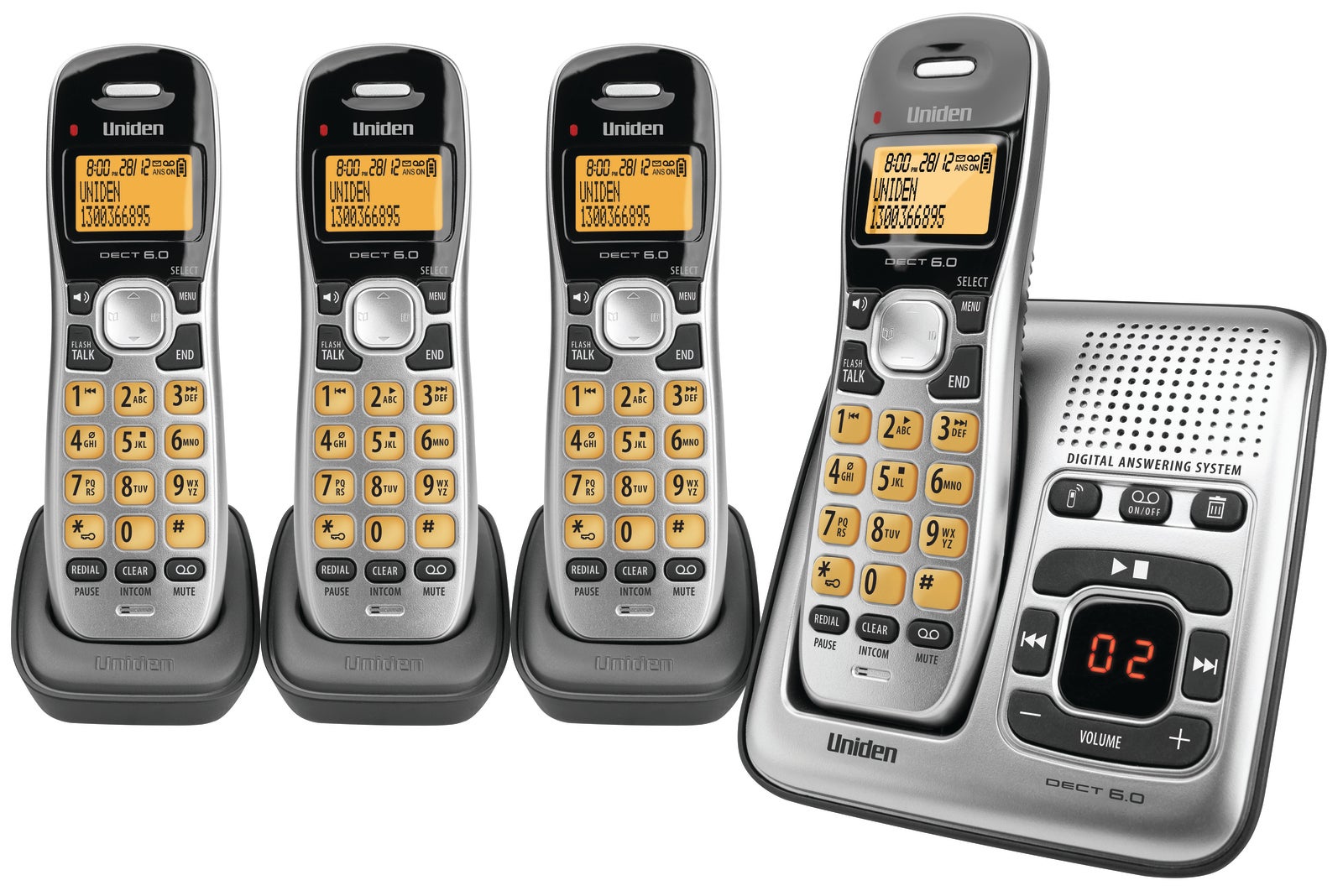 Uniden DECT Digital Phone System with 4 Phones