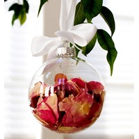10 x 6cm glass memory bauble table tree centrepice personal theme advent message