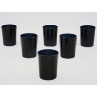 10 x Black Glass Tealight Candle Cup Jar Holder - Event Ball Table Decoration