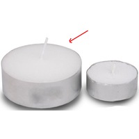 50 Pack of Large 6cm wide Tealight Candles in a silver foil cup white wax - wedding party event