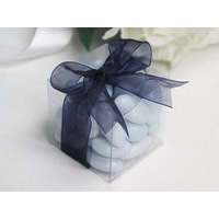 50 Piece Pack - Clear Plastic 6cm Square Cube Gift Box - Wedding Anniversary Birthday Macaron