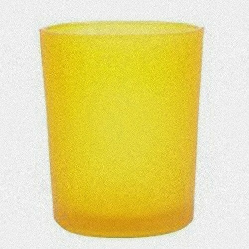 50 x Yellow Frosted Glass Table Tealight Candle Holder Cup Jar Decoration