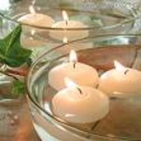 10 Pack of 6 Hour Ivory 5.8cm Floating Candles