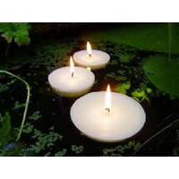 10 Pack of 8cm Large White Floating Candles - wedding party home event decoration