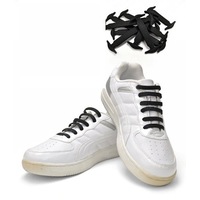 BLACK - No Tie Shoe Laces - Silicon Eyelet Anchor - 16 Straps Adult - Free Post
