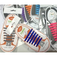 Blue - No Tie Shoe Laces - Silicon Eyelet Anchor - 16 Straps Adult - Free Post