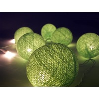 Green Ball Party LED Lights - 20 Bulb battery string