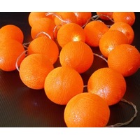 Orange 6cm Ball Fairy Party Light - 30 Led Bulbs / Balls per set - mains Powered