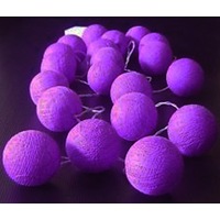 20 5cm Purple Ball Fairy Light String Battery Powered