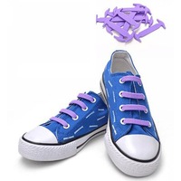 Purple - No Tie Shoe Laces - Silicon Eyelet Anchor - 16 Straps Adult - Free Post