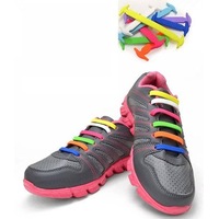 Rainbow - No Tie Shoe Laces - Silicon Eyelet Anchor - 16 Straps Adult - Free Post