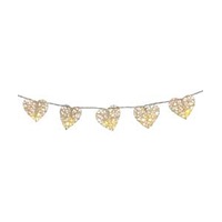 White Heart Cane Fairy Light Battery Rattan 50 bulbs