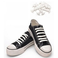 WHITE - No Tie Shoe Laces - Silicon Eyelet Anchor - 16 Straps Adult - Free Post