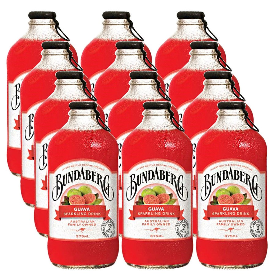 Bundaberg 375Ml Sparkling Drink Guava 12 Pack