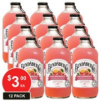BUNDABERG 375mL SPARKLING DRINK PINK GRAPEFRUIT 12 PACK