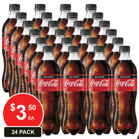 Soda Pet Coca Cola 600 Ml Zero