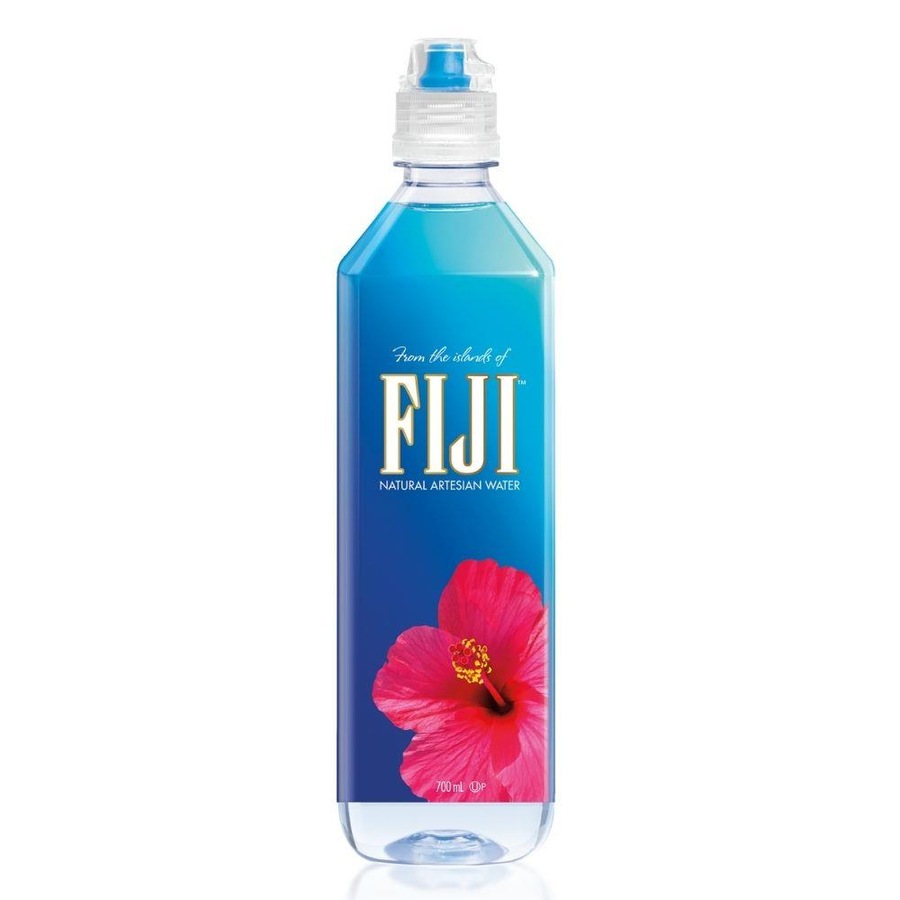 Fiji Water 700Ml Natural Artesian Water Sports Cap 12 Pack